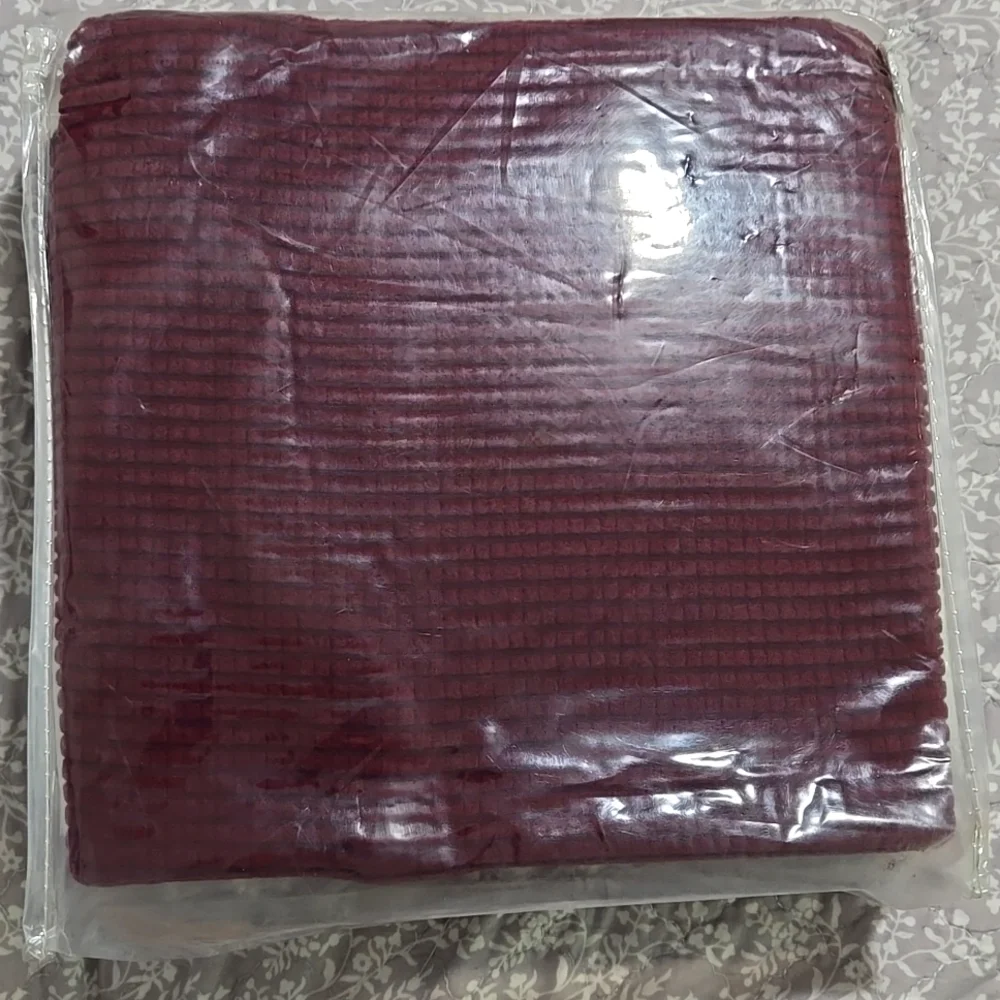 New Burgundy Wing Chair Slipcover